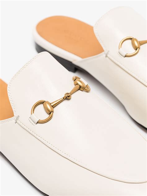 gucci white princetown leather mules|Gucci princetown mules with fur.